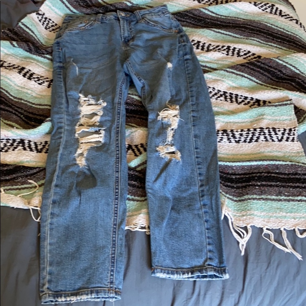 Distressed Mom Jeans